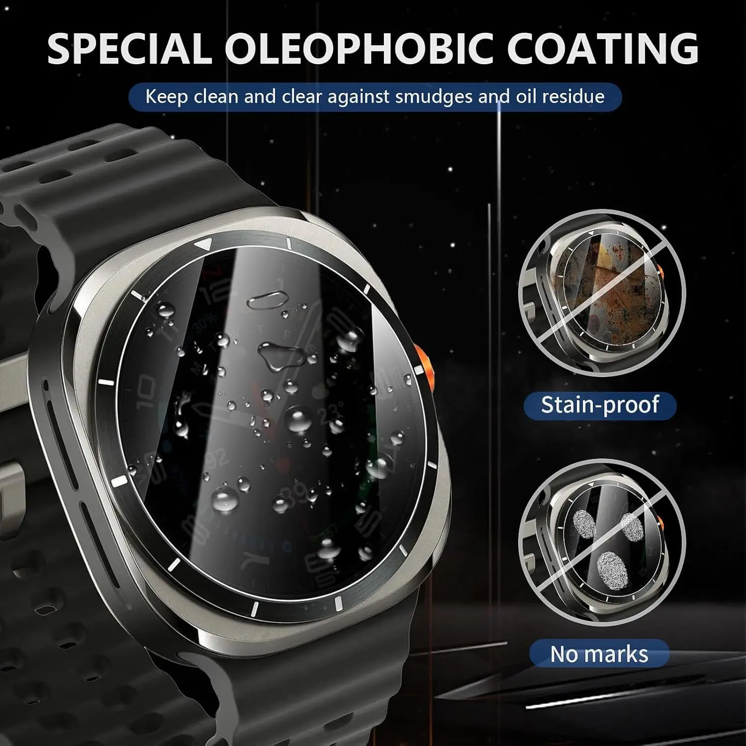 Eraysun Anti-peeping Tempered Glass Film 30° For Samsung Galaxy Watch Ultra 47mm Watch Film Watch Screen Protector