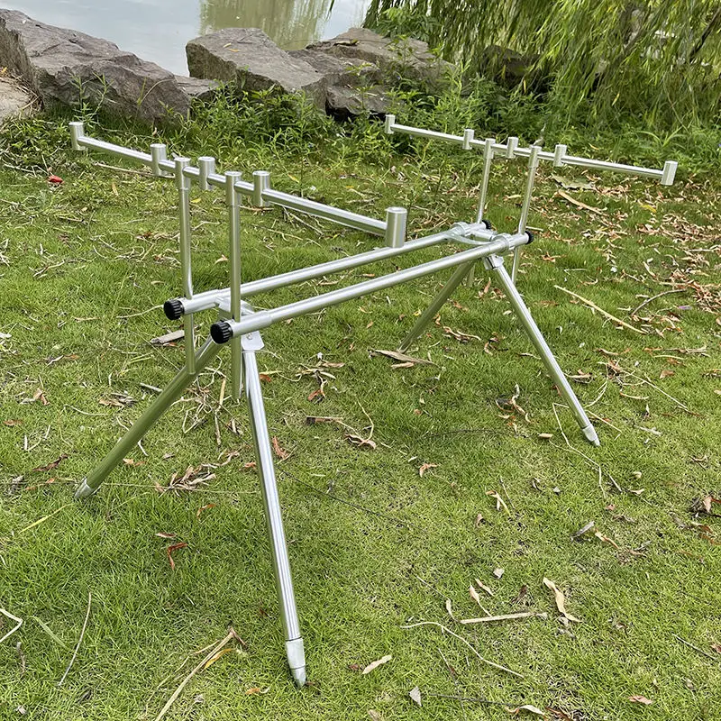 Aluminum Alloy Adjustable Durable Retractable Carp Fishing Rod Pod Stand