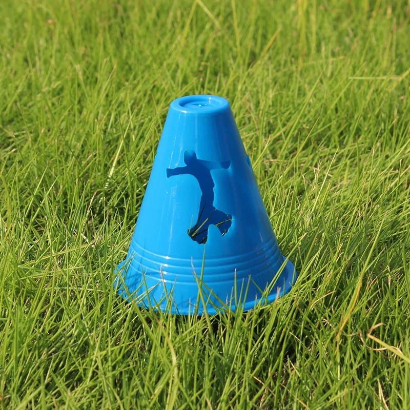 Windproof figure flat flower pile football training 8CM road obstacle marker bucket