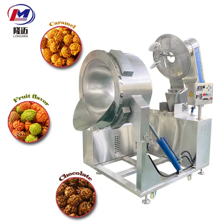 
Automatic control stainless steel hot professional industrielle commercial electric popcorn maker machine model gaz for sale 