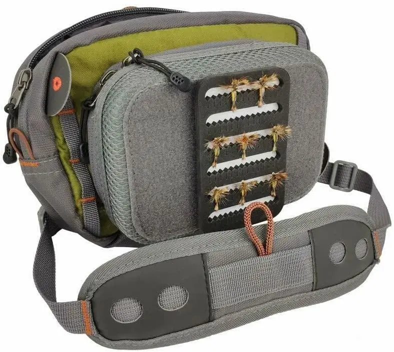 OEM BSCI Gray Fly Fishing Chest Bag Ultra Light Multiple Pockets Fishing Tool Accessory Bag