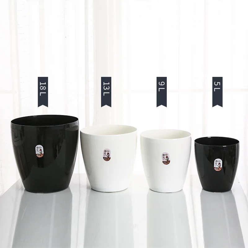 Novelty ROUND Large Plastic Garden indoor outdoor Planter Flower Pots