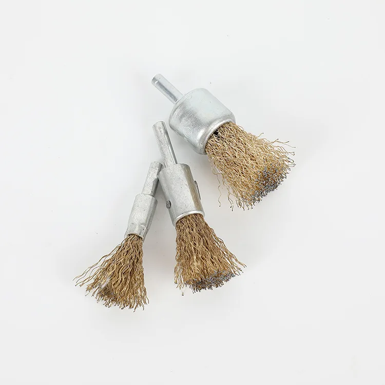 Knotted  Brass Wire Steel Wire End Brush/Wire Wheel Cup Brush For Rust removal, Corrosion and Scrub Surfaces