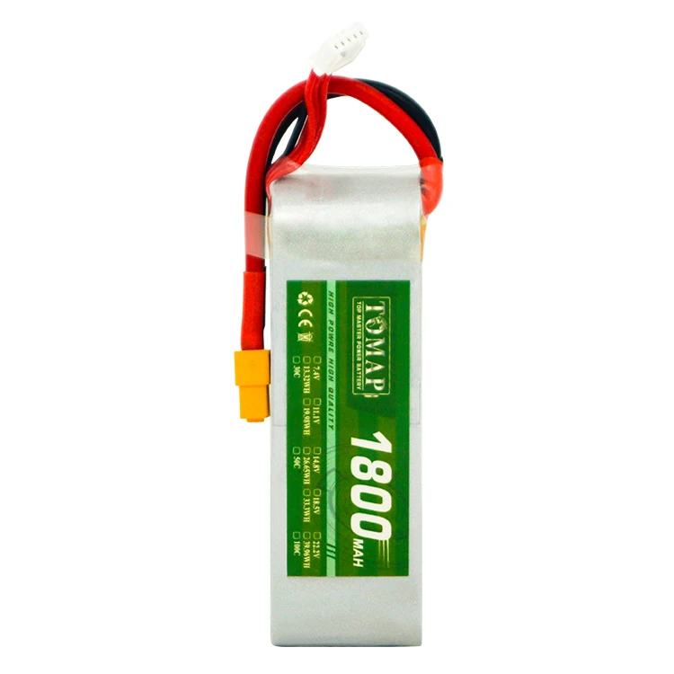 High quality 3s 11.1v  2s 7.4v 1800mah 100c 4s 14.8v  rc lipo battery for uav drone helicopter model aircraft