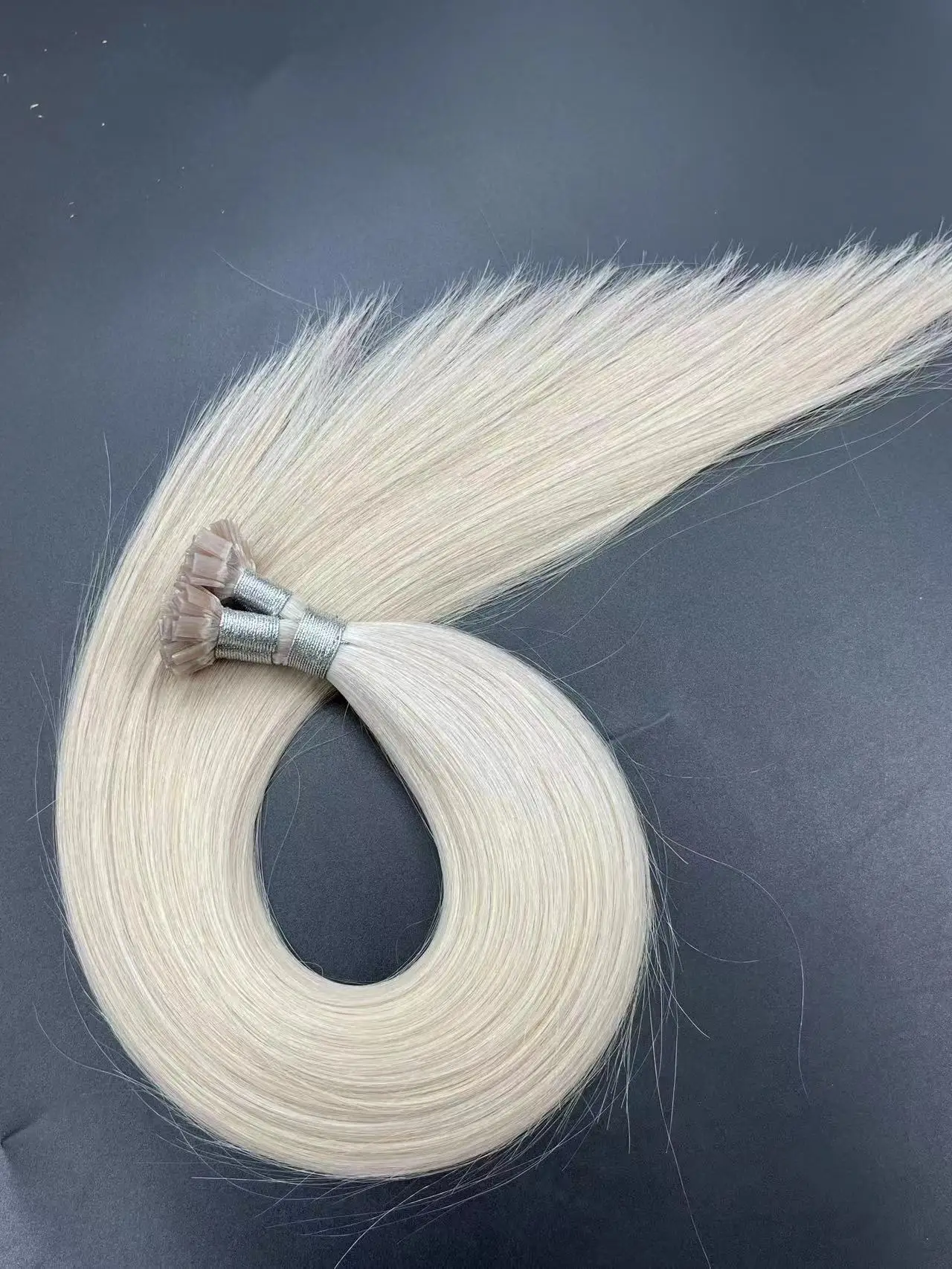 Wholesale European Blonde Color Pre bond Keratin K Tip Hair Extensions Flat Tip Human Hair Extension