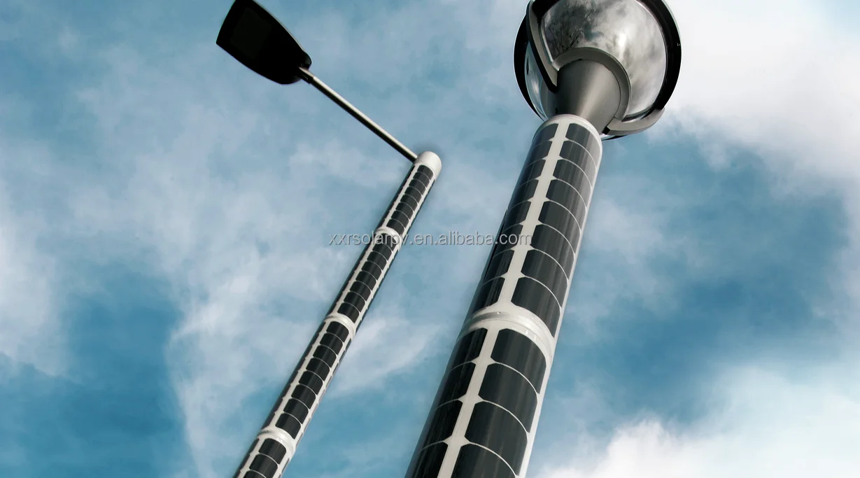 New Type Cylinder shape Solar Panel 100w height 1060mm Sun power IBC Glass Solar Module easily Install on Street Lamp