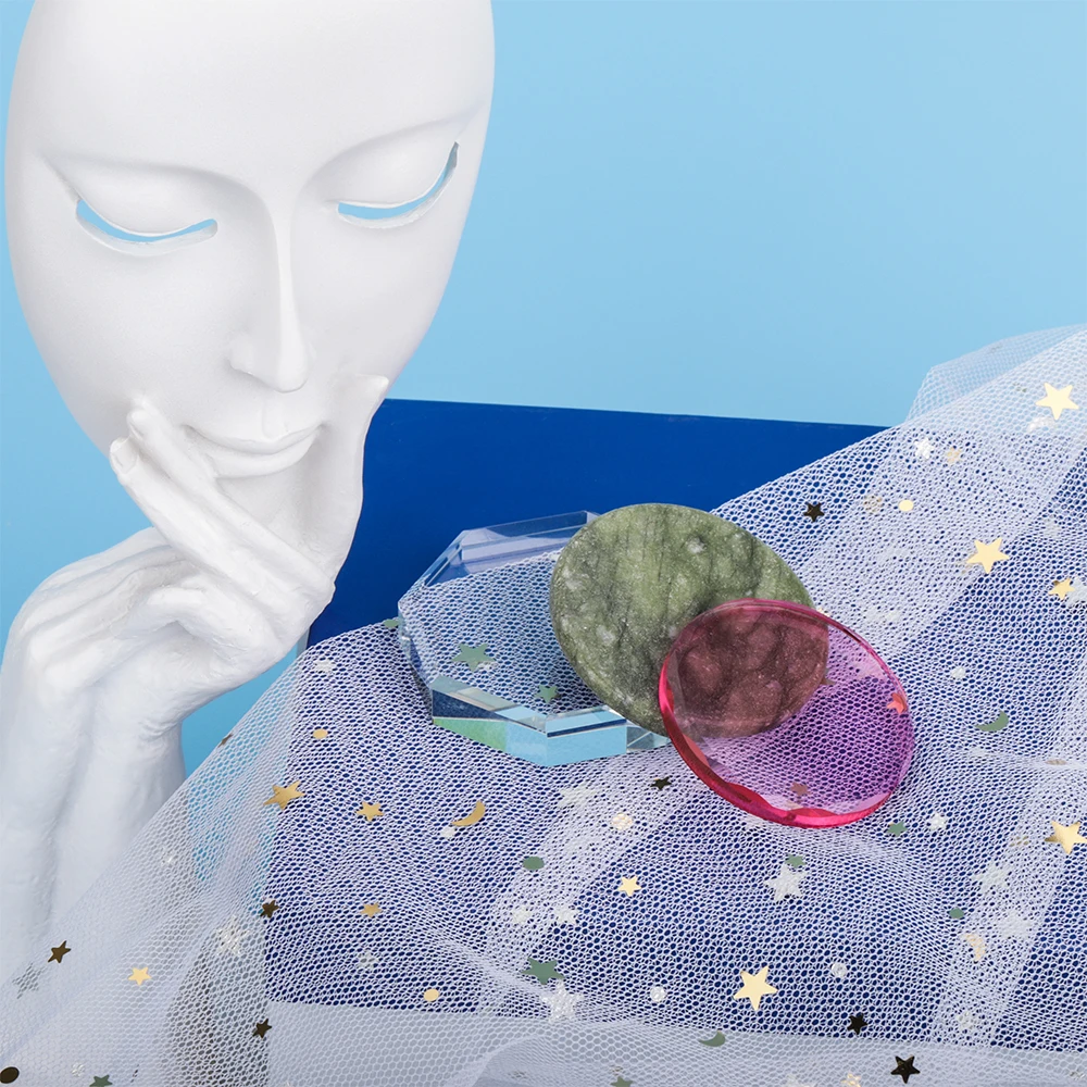 Eyelash Holder Pink Jade Stone Glue Adhesive Holder For Eyelash Extension Kit Tools