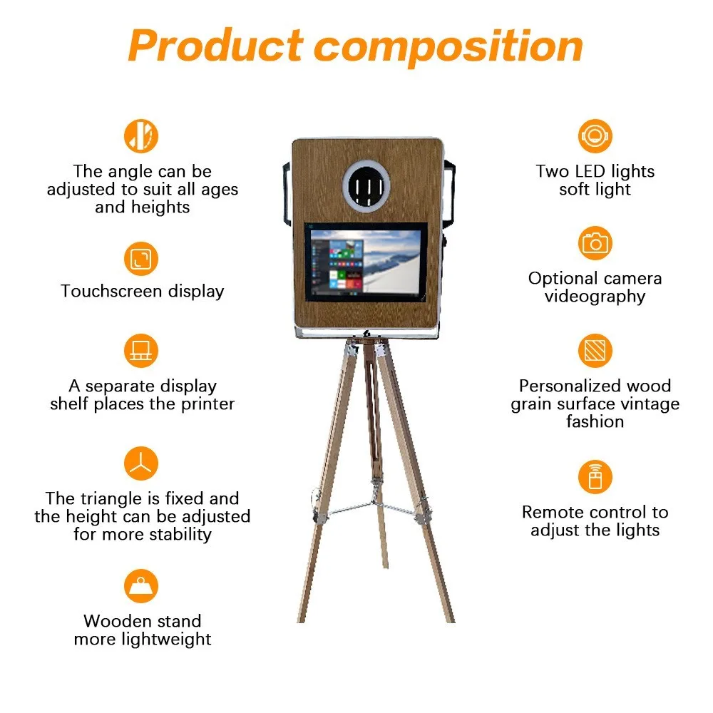 Proprint Wood Photo Booth Vintage Country Style Buy a Photo Booth Machine With Photo Booth Props