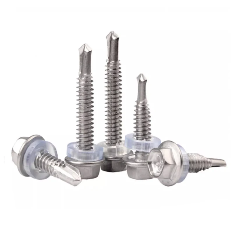 Phillips Torx Pan Flat Cap Truss Hex Socket Hexagon Head Wood Self Tek Roofing Drilling Type 17 Tapping Screw With EPDM Washer