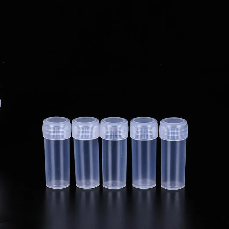 Mini 5ML Flat-Bottomed Plastic Clear Test Tubes Plastic Bottle Sample Jar 5g Small Barrel Vials 7g 7ml