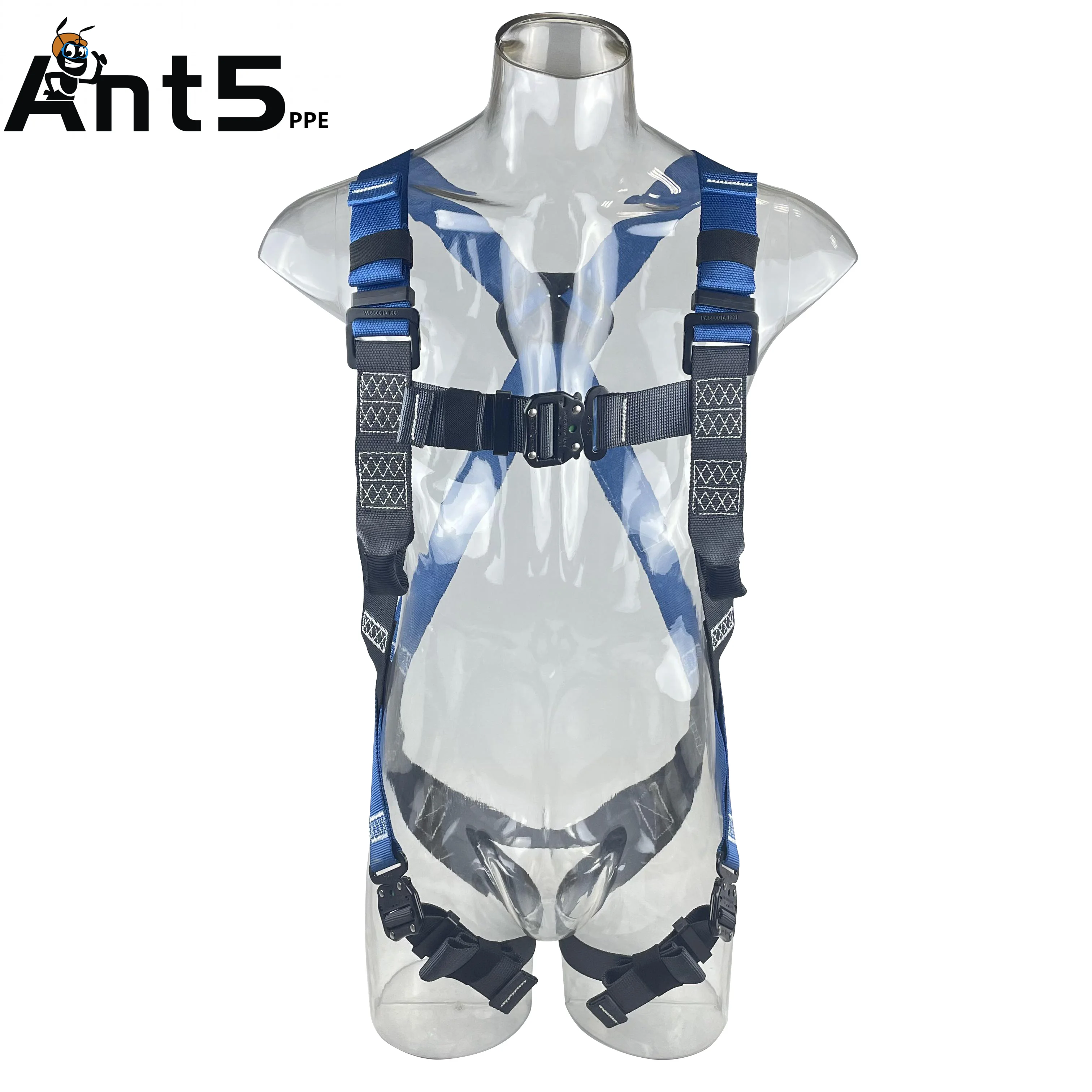 ANT5PPE 3 Point Adjustable Construction Full Protective Belt Climbing Safety Harness with Quick Release Buckle and D-ring
