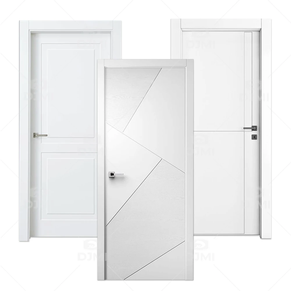 Factory wholesale price white oak exterior door modern white color wood room design brazilian oak door oak veneer wood door