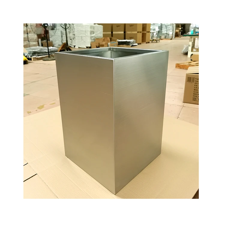 Corten Steel Large Cubic Flower Pots Aluminum Flower Pots Stainless Steel Flower Troughs Produced by China Supplier
