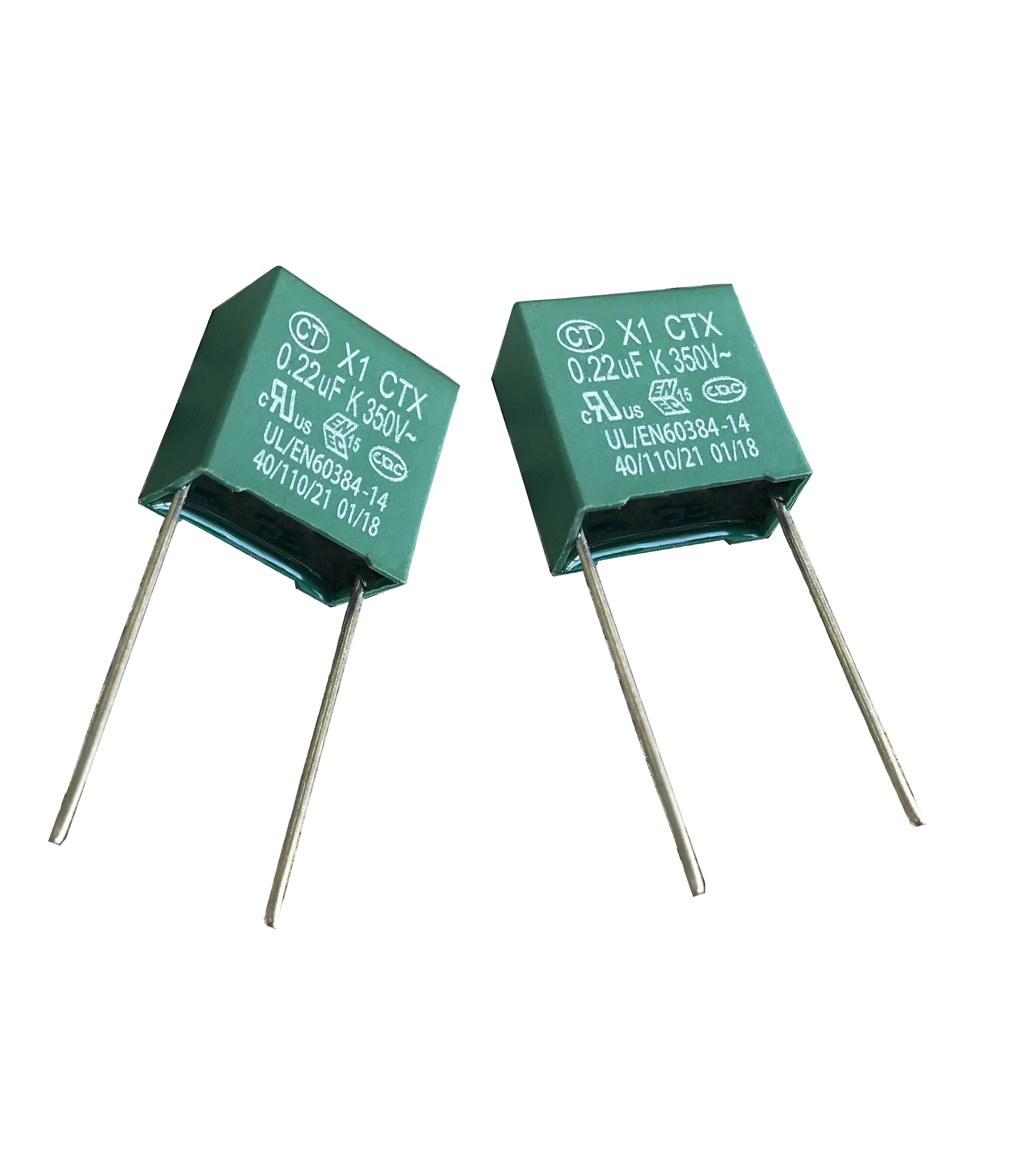 Made In Taiwan Through Hole Package Film Capacitor MPX MKP 0.22uF 350VAC 224K Electrical Capacitor