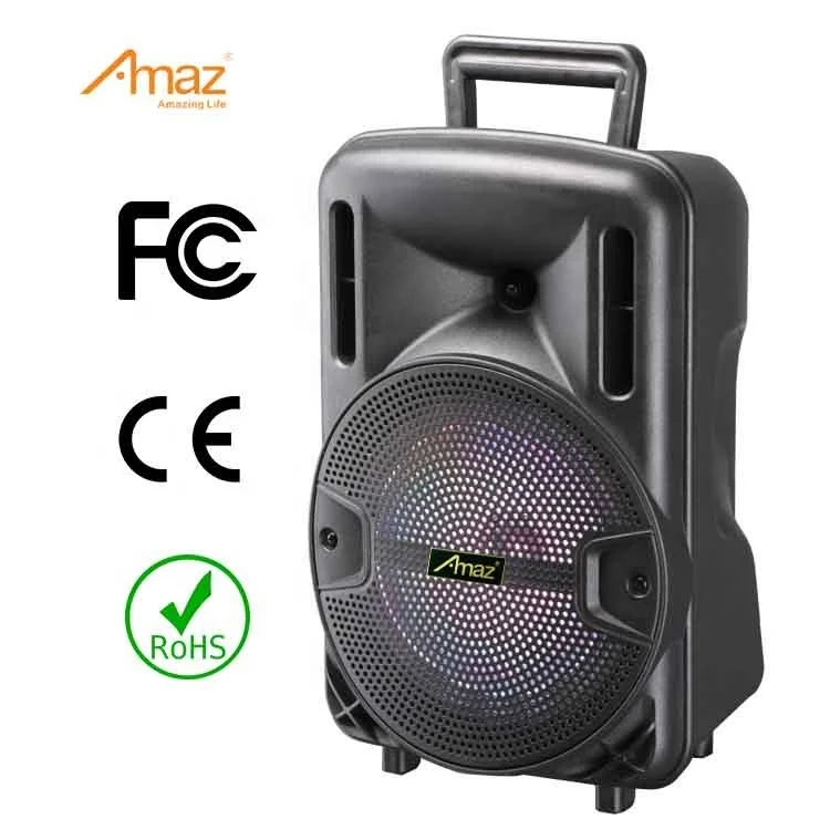 AMAZ 15 Inch New Design Portable Speaker with USB/FM/SD card/BT/LED Display/Remote Control