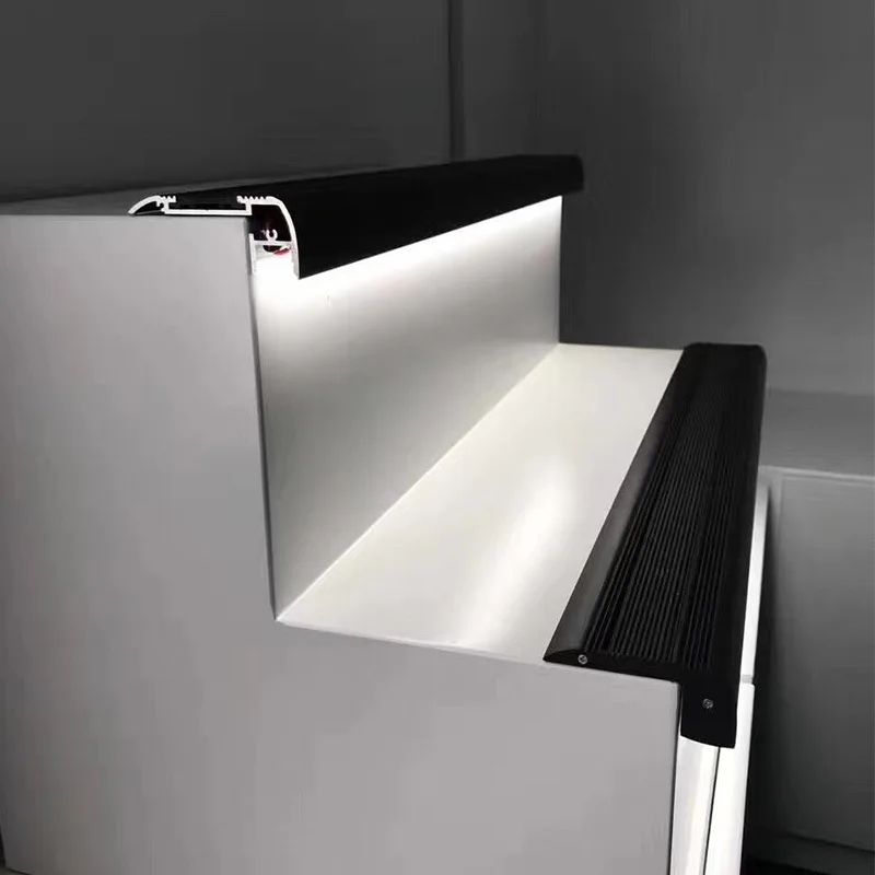 For Cinema Stair Step Nosing Lighting Surface Mounted Led Strip Aluminums extrusion Profile