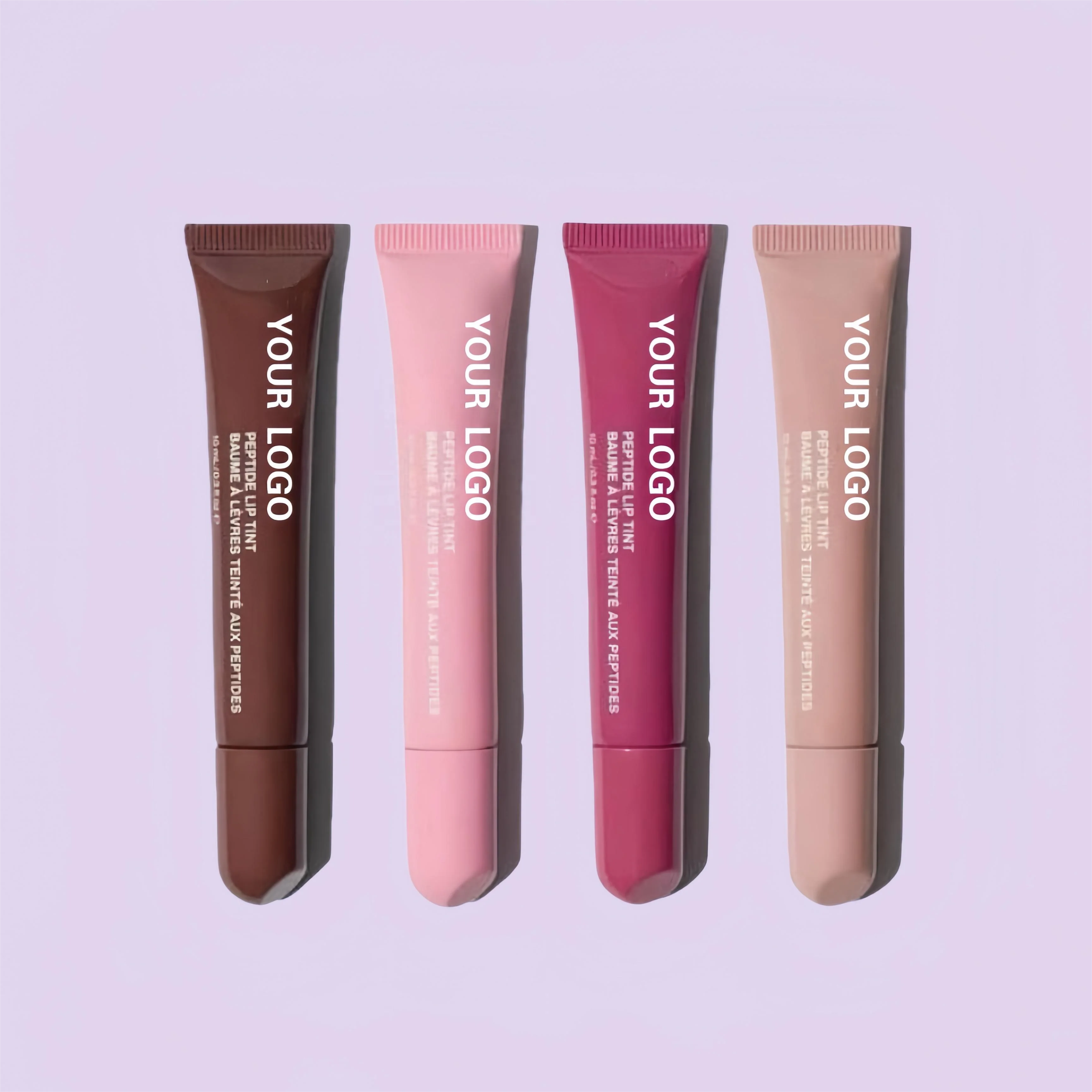 Custom Logo Tinted Lips Balm Peptide Lip Treatment Vegan Plumper Lipgloss Private Label Lip Balm