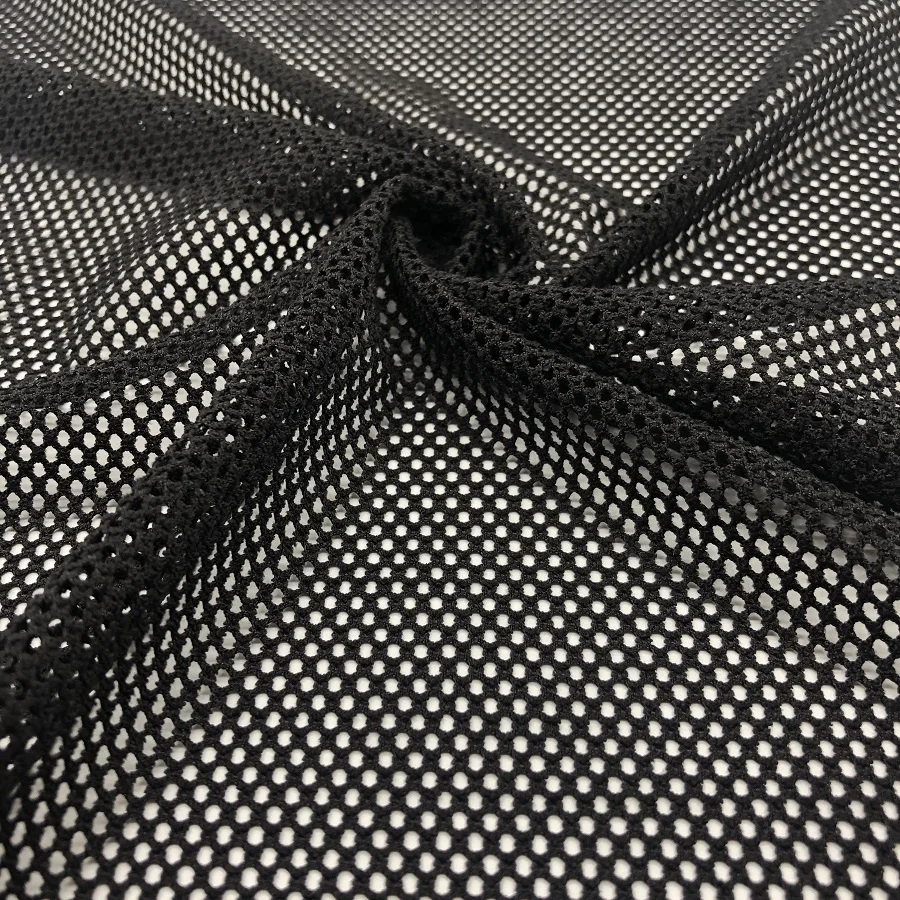 xinxian ODM OEM supplier textured hole mesh textile bikini fabric nylon spandex swimwear swimsuit custom fabricas de telas