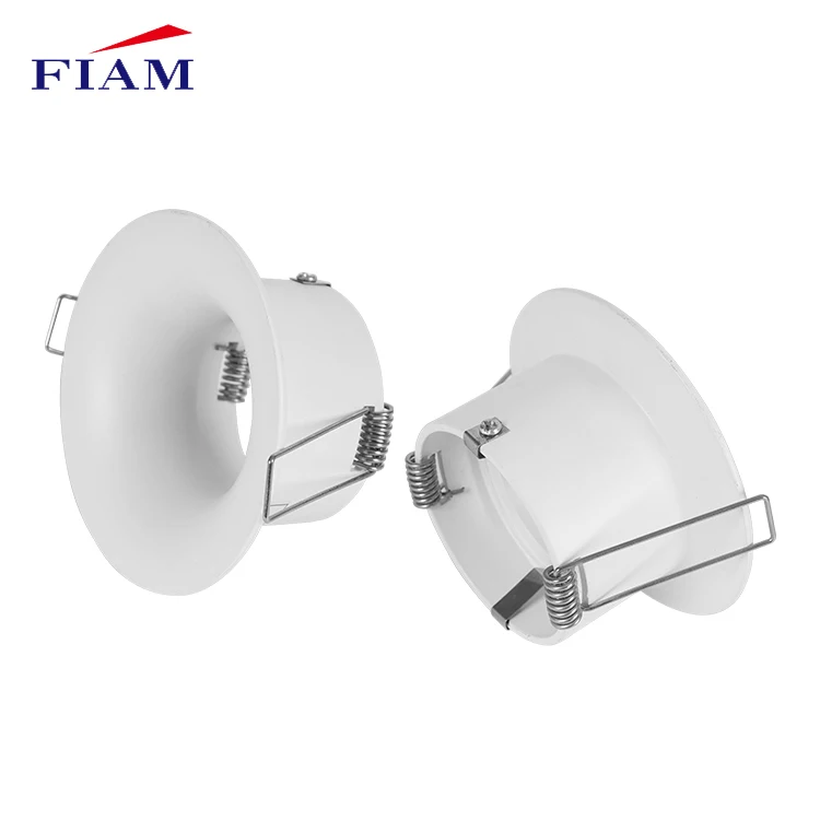 White Matt Black Aluminum Ip44 Mr16 3w 10w 15w 20w Custom Round Led Downlight Fixture