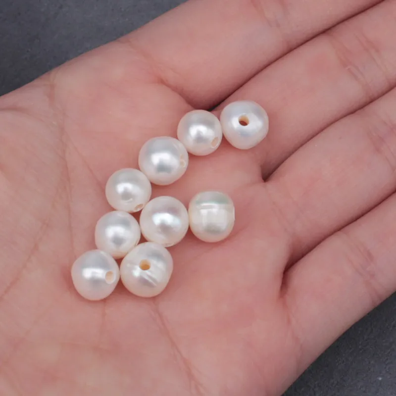 Loose DIY gemstone beads large 1.5 mm hole freshwater naturals pearls 100%