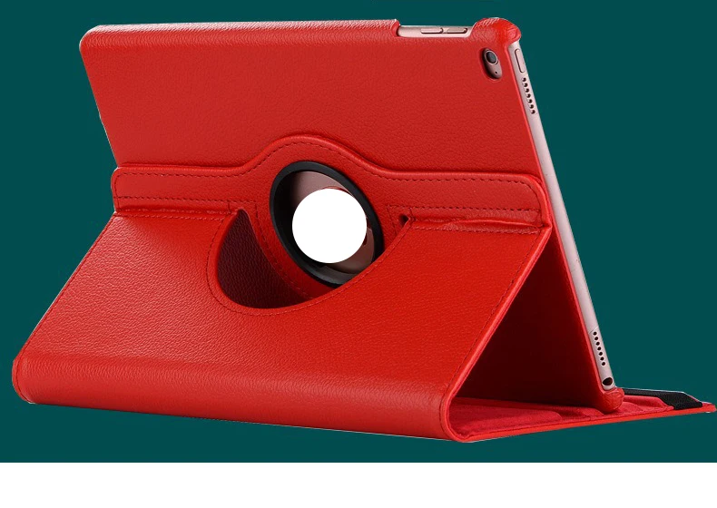 Minibook Custom Pu Leather Holder In Stock Stand Cover Shockproof 360 Degree Rotation Tablet case Laptop Case For Ipad Air 2