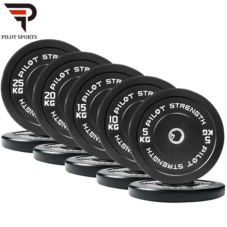 Gym Weightlifting plates rubber bumper weight plate 5kg 10kg  weight plate Rubber Bumper