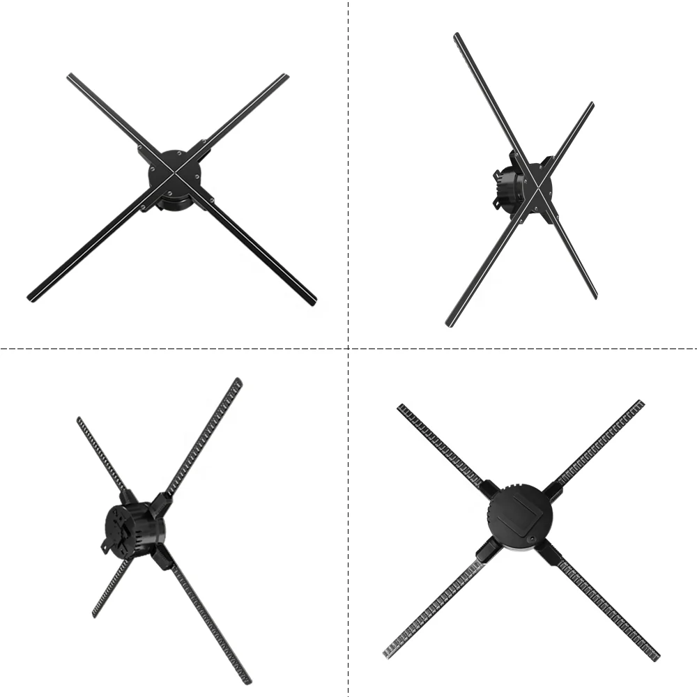 Экспресс-доставка; Высокое разрешение 65 см Сращивание Wi-Fi 3d Голограмма вентилятор модуль APP управление рекламы