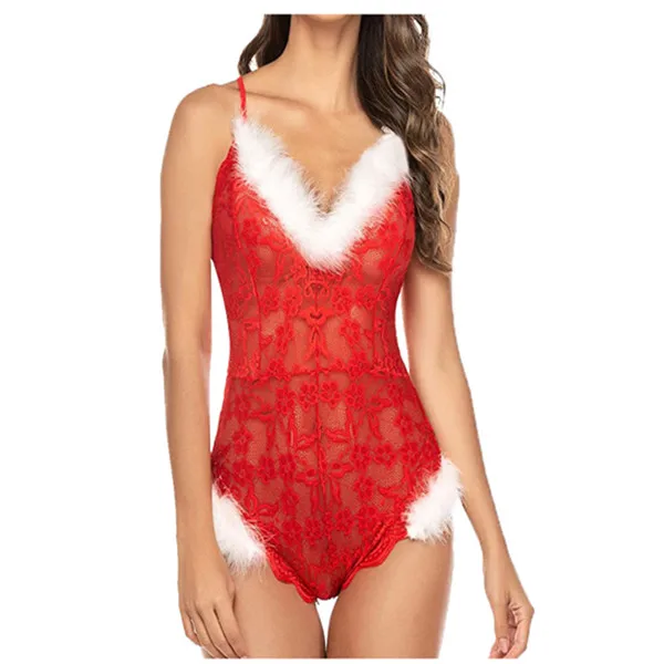 S-XL Factory Sexy Red Lingerie Christmas Set Sexy Lingerie One Piece For Women With New Stream
