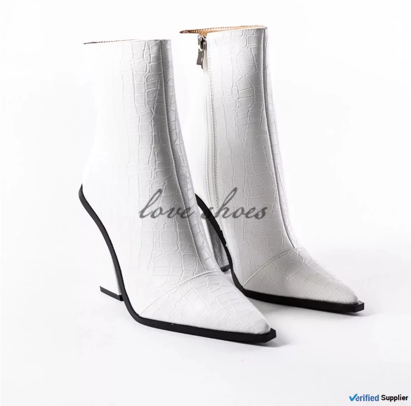 Customizing china manufacturer wholesale block heel patent leather women ankle  boots