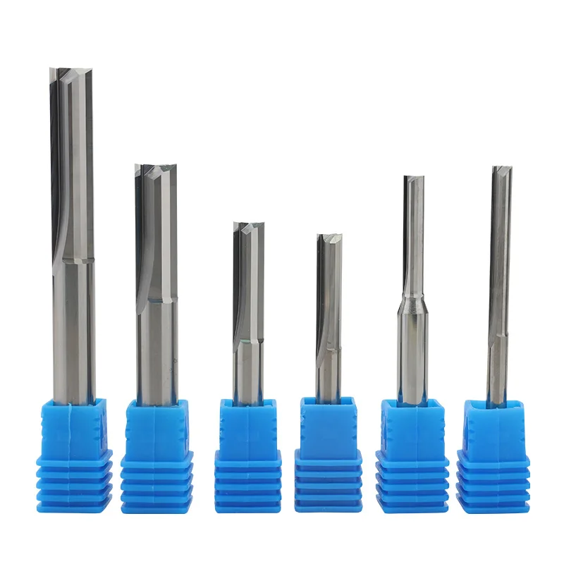 High speed steel  2 Flute straight Edge Router Bits for Wood cNc straight Engraving Cuters carbide Endmils Tools packet o 10