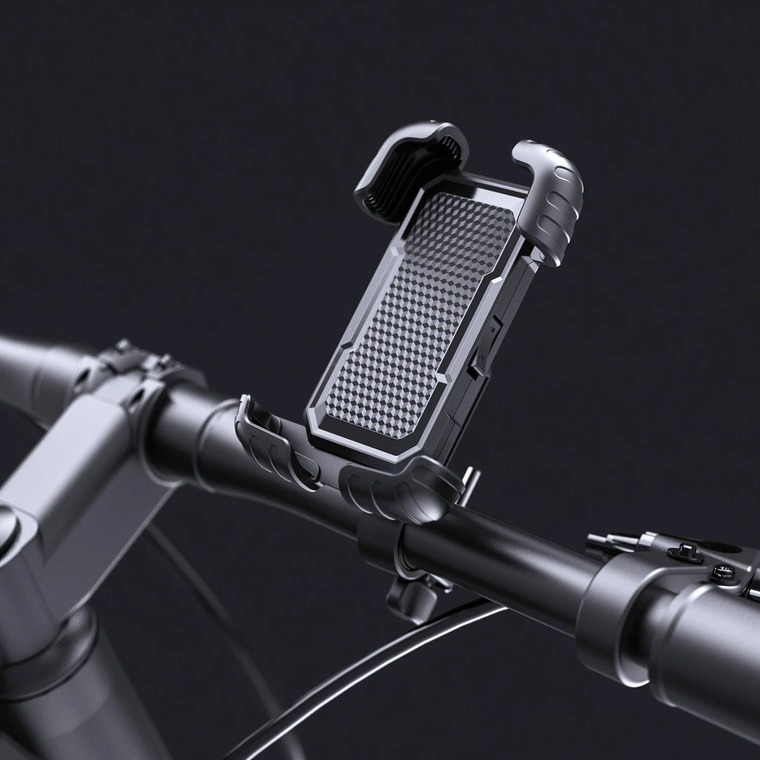 Wholesale Hands Free Quick Attach Release Paste Button GPS Electric Bike Phone Mount Detachable Bicycle Phone Holder