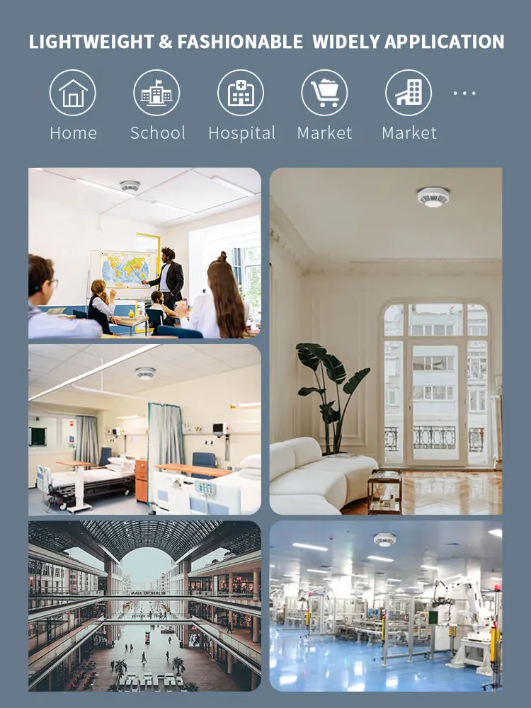 HEYI Kidde Smoke Carbon Monoxide Detector Combination Smoke  CO Alarm with Lithium Battery