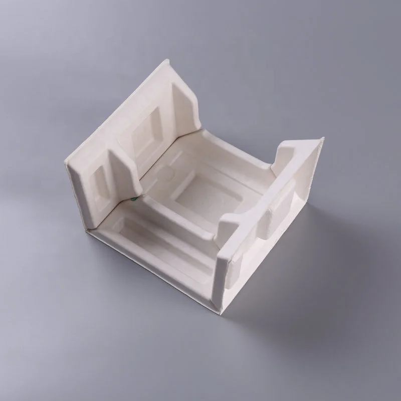 Biodegradable Paper Pulp Insert Foldable Tray For Disposable Packaging Custom Eco Inner