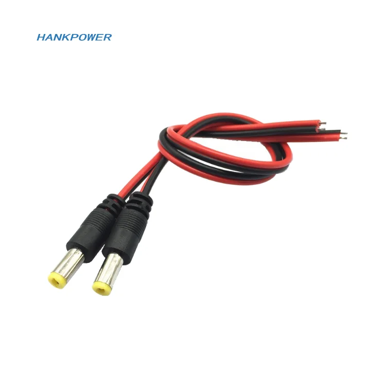 DC Power Cable DC 5.5*2.1mm Male Plug To Open Cord For Monitoring Camera TV With Red and Black Cable