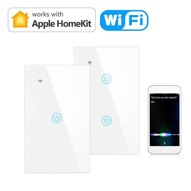 Сенсорный выключатель Homekit умный настенный американский беспроводной 1/2/3/4