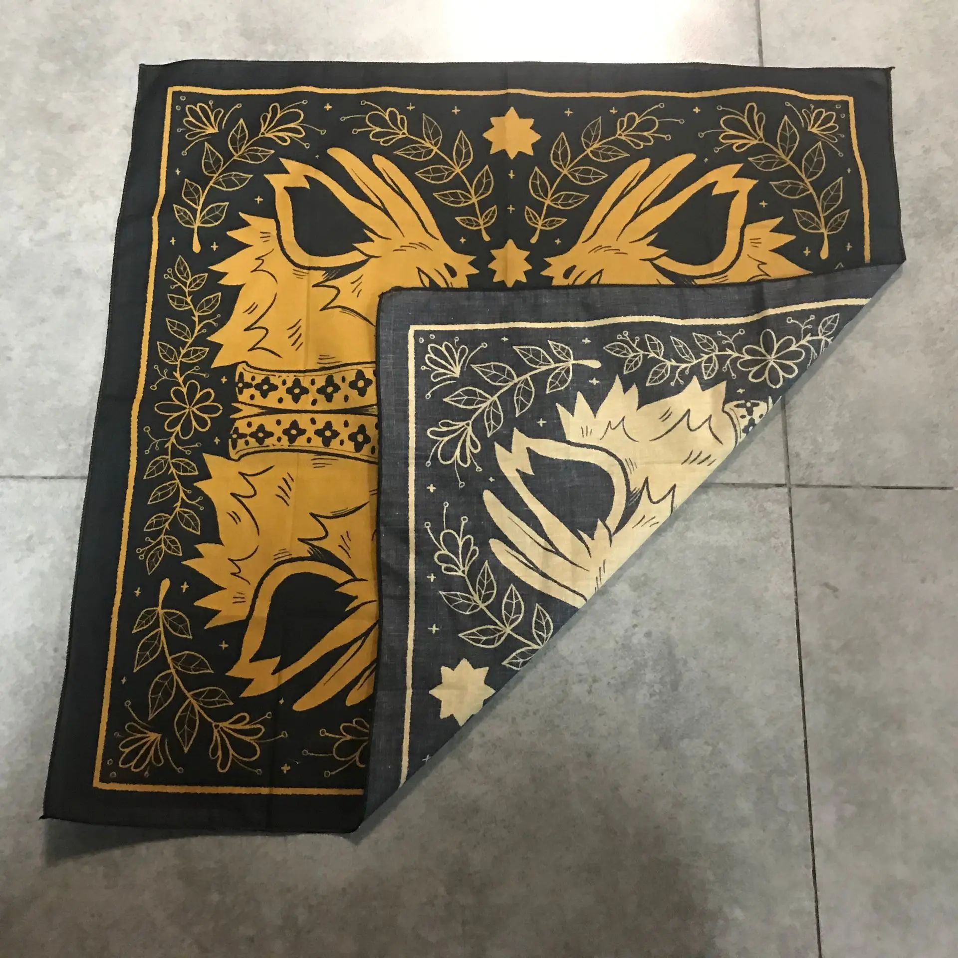 LOW MOQ fastly shipping top quality custom design print cotton square bandana