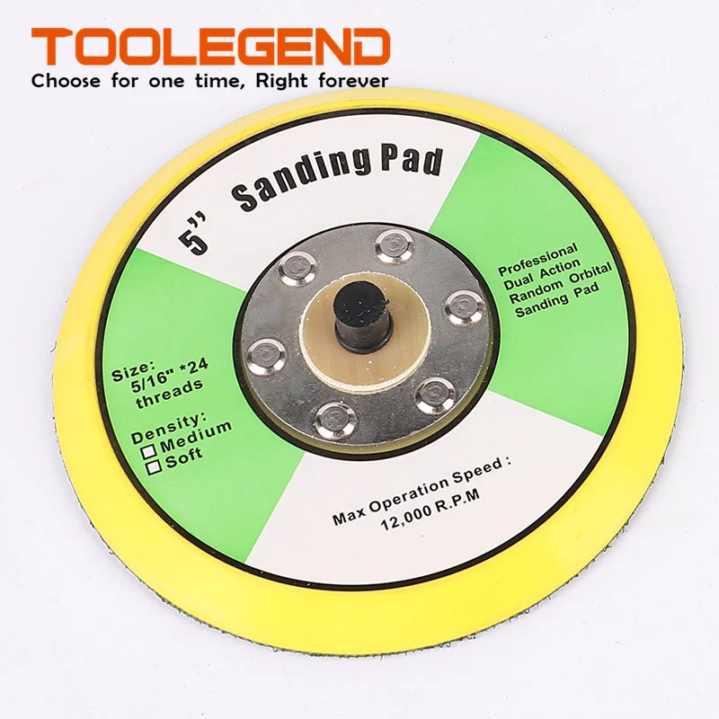 Hot Sale 5in Sanding Backing Pad On Electric Belt Sander 3 In 1 Dry Wall Air Grinder Machine Disc Bodywork 125 Mm Pads