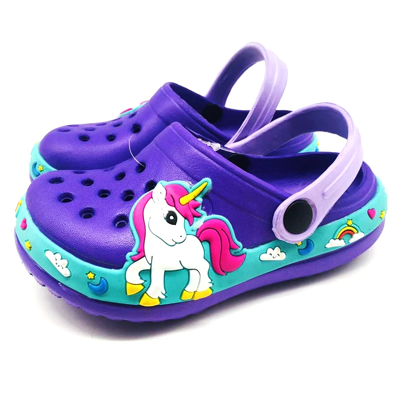 Common casual shoes ankle straps charms letters waterproof EVA  high heels with ankle straps custom garden shoe strap