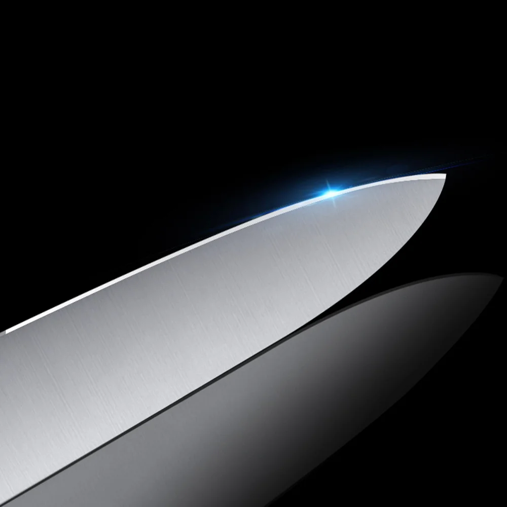 Professional High Carbon 7 piece super sharp Stainless Steel blade Kitchen chef Knife Set with Acrylic Stand and sharpener