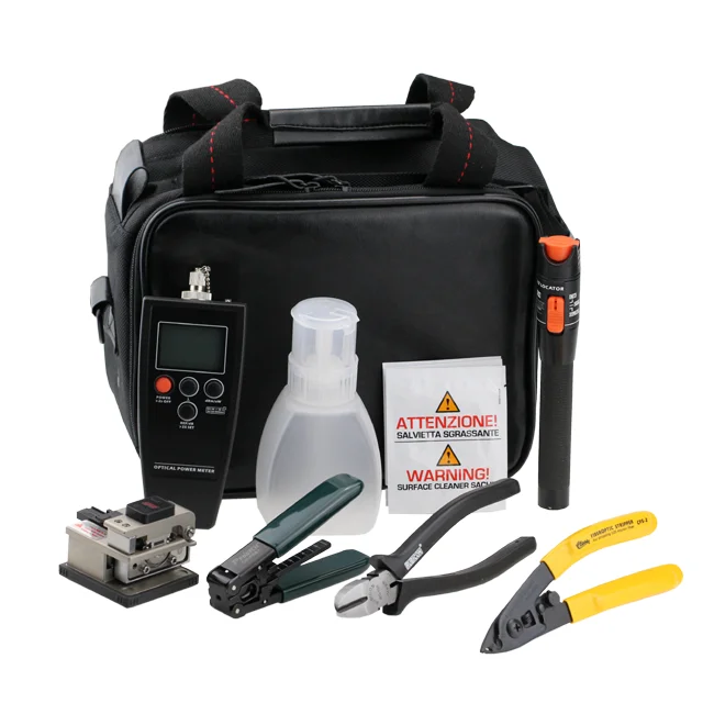 FTTH Fiber Tools Power Meter Fault Locator and Fiber Cleaver Type A FTTH Took Kit