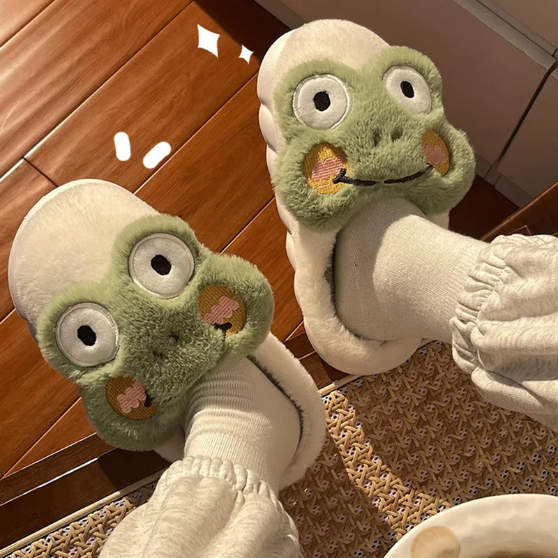 Customized Home Slippers In Different Sizes Cow Slipper Plush Women