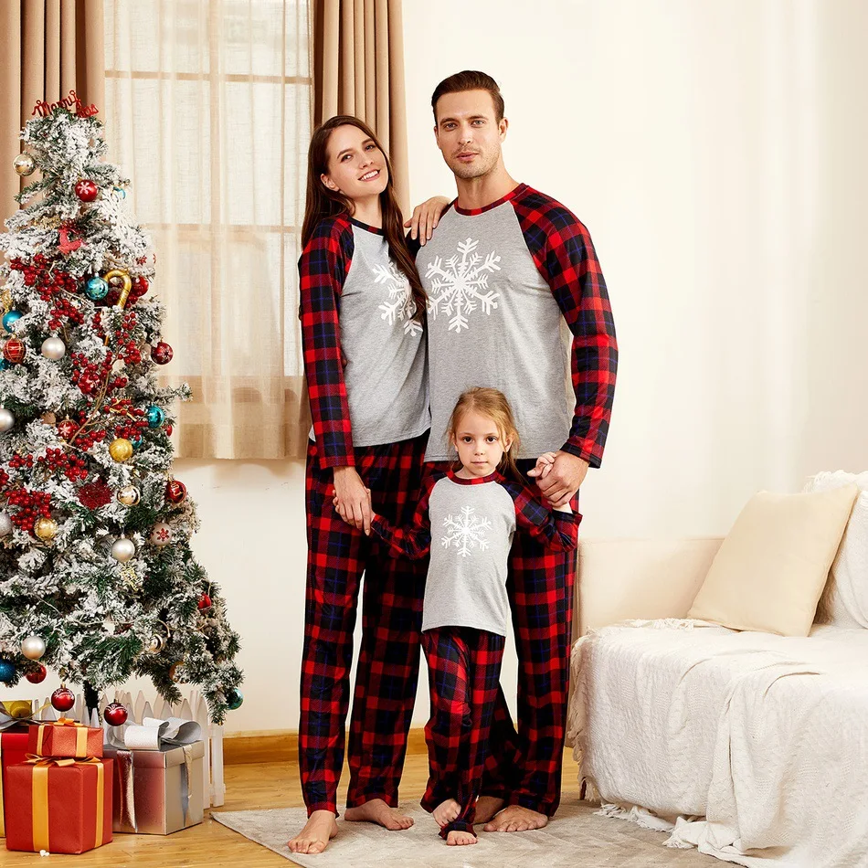 Hot sale cotton two piece Navidad pijama pajama Natale pigiami christmas family matching outfits pyjamas xmas pjs set