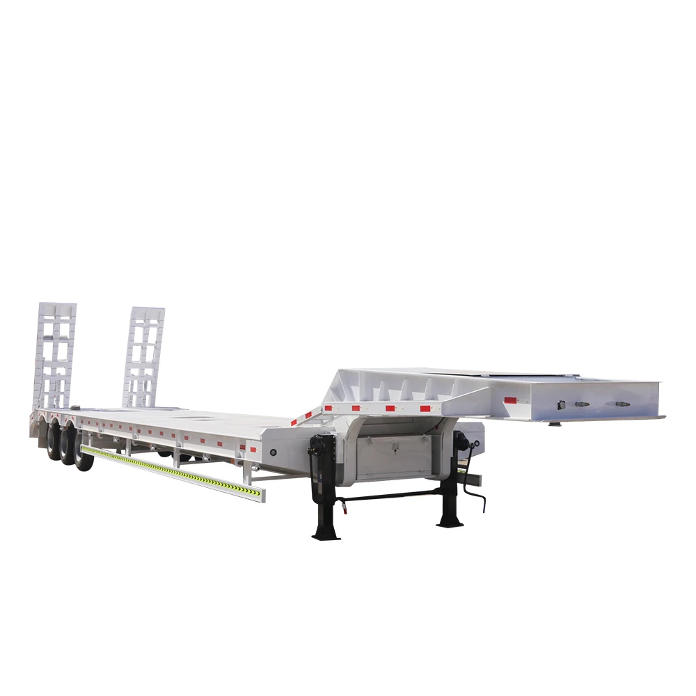 High Quality Three Lines Six Axes 40ton 60ton Long Gooseneck Lowbed Trailer