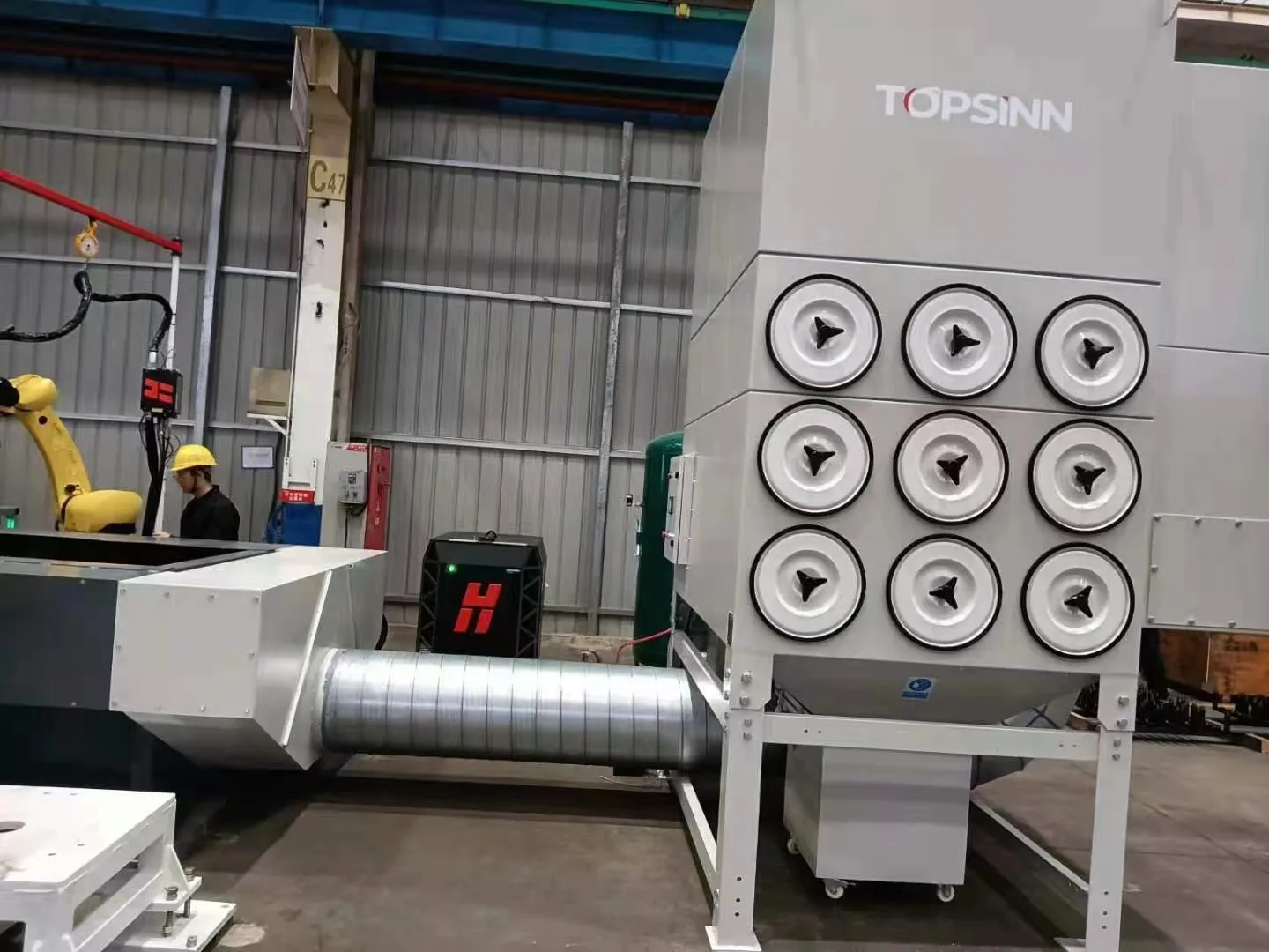 Industrial Plasma Cutting Fume Extractor Dust Collector Pulse Jet Filter Cartridge Type Dust Collector