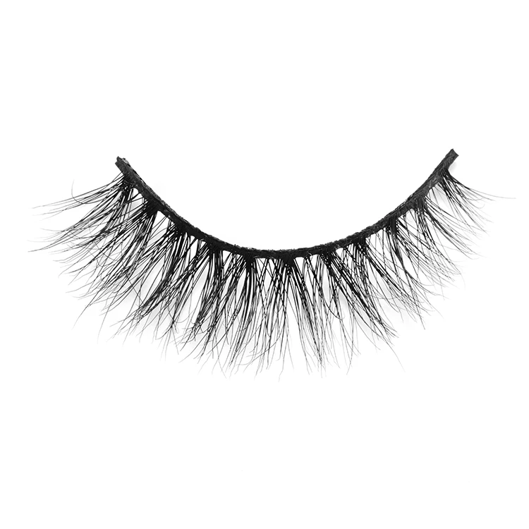 Short Length Mink Fur Eyelashes Private Label Full Strip Lashes Qingdao Eyelash Manufacturer