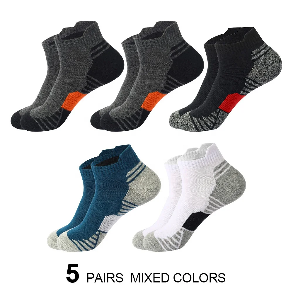 Custom Logo Short Sock No Show Cycling Socks Men White Running Ankle Socks