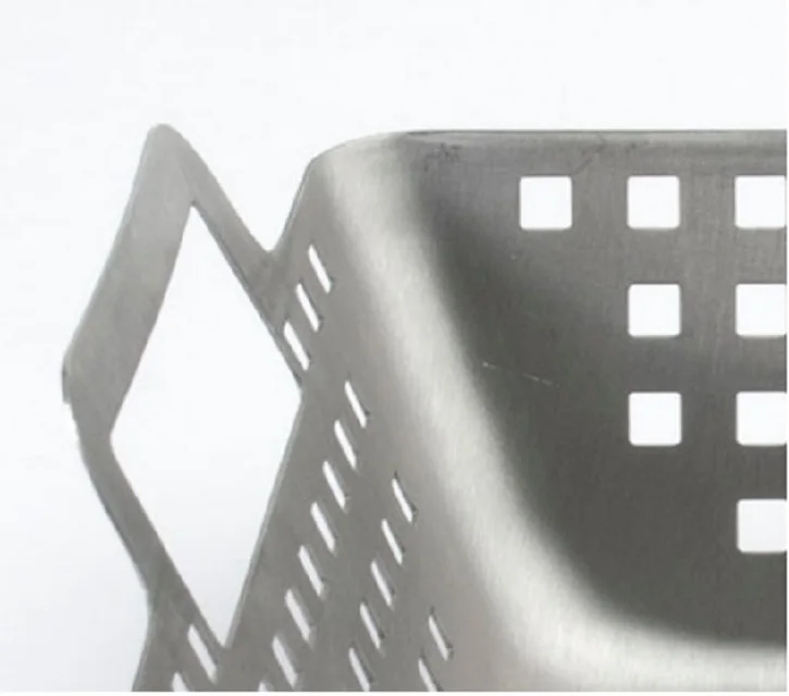 Stainless Steel Durable Barbecue BBQ Grilling Basket Wok Grill Top For Fish Steak Vegetable
