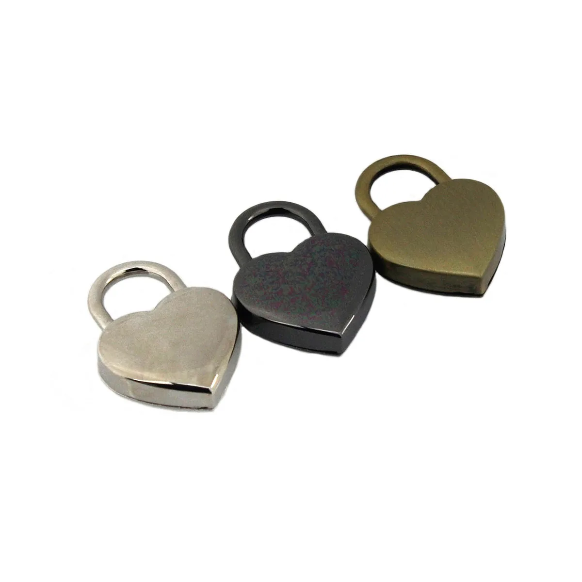 Metal Switch Accessories Decorative Heart Padlocks Spring Locks 35mm Small Keyless Heart Shape Padlocks for Handbag Case