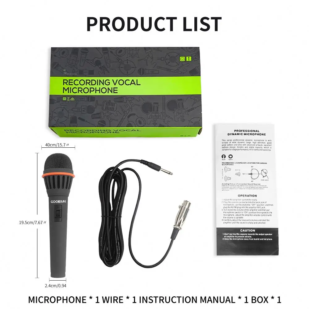 Professional Professional Karaoke Microphone With CE Certificate Karaoke Cable Microphone