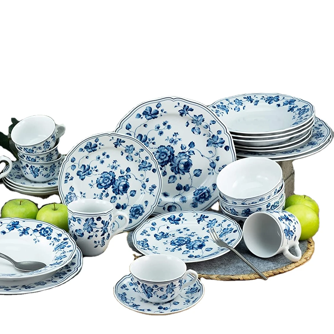 Factory  Supply 16 pcs porcelain dinner table set /ceramic royal porcelain tableware for 4